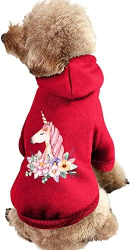 Еднорог цветни кучиња Едно парче кошула трендовски костум за кучиња со додатоци за домашно милениче