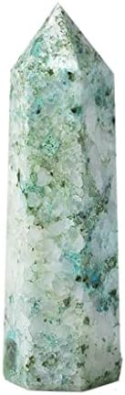 Nobrim 1pc Природна кристална точка заздравување на енергетски камен Реики Обелиск кристално стапче зелено лекување кристали