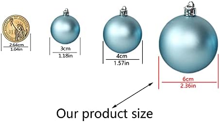 Божиќни украси за топка, 5 завршни декоративни Божиќни топки Прослава, свадба, украси за забави, 25 парчиња елка што висат топки 2,36 инчи светло