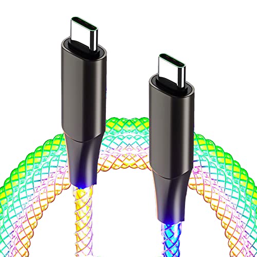 AcedoAmare LED кабел за полнење со брзо полнење телефонски полнач за полнење USB C l кабел за полнење податоци за трансфер