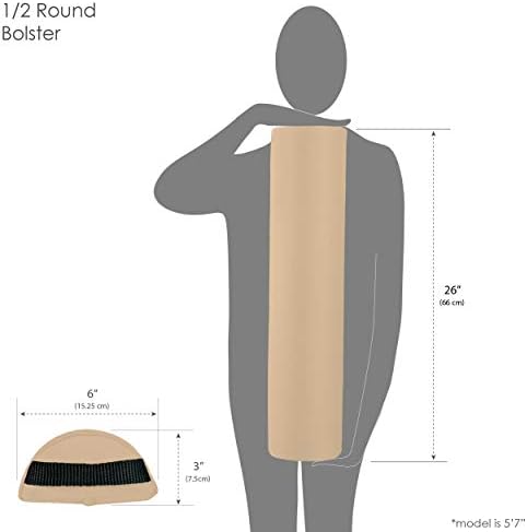 Земјиштена булстерска перница половина круг - издржлив засилувач на масажа, PU тапацир вклучен. Рачка на каиш/професионален квалитет за табели за масажа/олеснување
