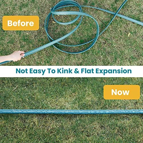 Linex Sprinkler натопено црево 25 стапки за градинарско црево за наводнување со наводнување со крај на крајот и влогови на црева