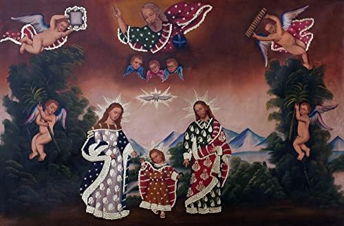 Новика повеќебојно христијанско колонијално сликарство од Перу „Свето семејство“