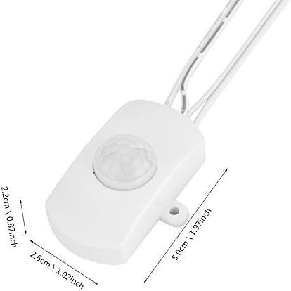 Прекинувач за сензори за движење на Tihebeyan Mini PIR за DIY LED осветлување, детектор на сензори за движење на PIR инфрацрвено автоматско прекинувач LED лента за LED лента USB инте