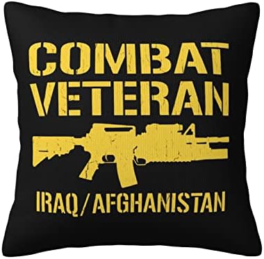 Кадекс борбен ветеран Ирак и Авганистан перници вметнува 18x18 инчи фрлање перници Вметнете квадратни капачиња за фрлање перница