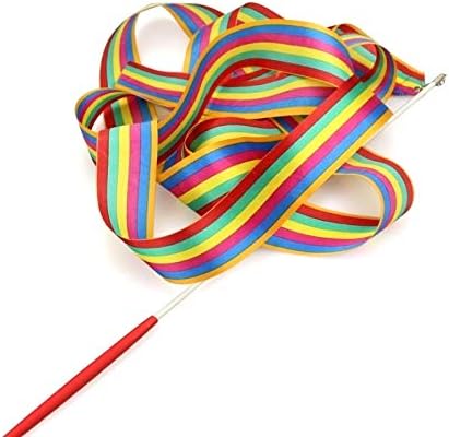 10 бои ритмички гимнастични панделки 4м ленти со ленти 10 парчиња пандел со теретани