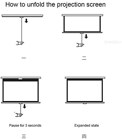 60-84 инчи 16: 9 Прирачник Повлечете го екранот на проекторот самостојно заклучување на мат бело ткаенино стакло стакло филмски екран за домашно