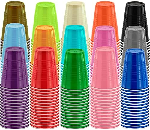 Decorrack 60 чаши за забави 12 мл за еднократна употреба пластични чаши за роденденска забава диплома кампување во затворен простор