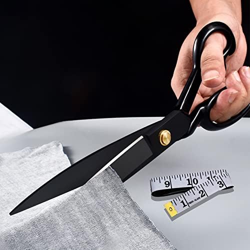 Премиумски ножици на ткаенини, тешки, остри ножици за целта за вез за шиење канцелариски занаетчиски, професионални нож на облеки-