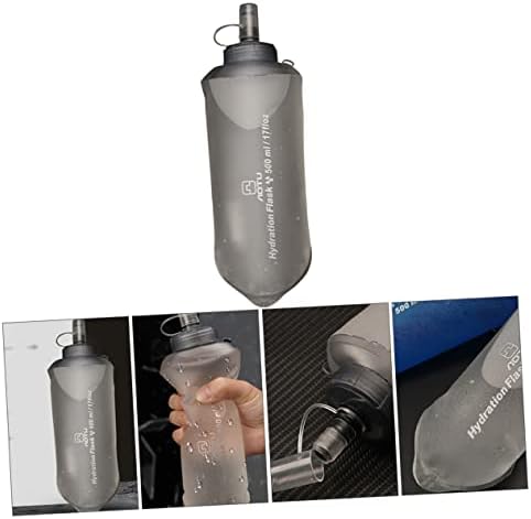 Clispeed 2 парчиња преклопна чаша преносен котел за туристички спортови шишиња со вода што може да се сруши шише со вода за кампување со
