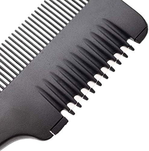 YFQHDD црн чешел ， двострано сечење чешла со чешел од не'рѓосувачки челик двострана чешел за стилизирање на коса за домашен салон за домашен