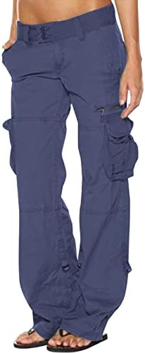 Womenените Baggy Cargo Pant Pance Y2K фармерки со низок половината падобран, оставата, оставата, права воени панталони, комбинезони од улична