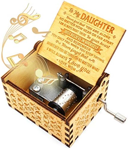 Укебобо дрвена музика кутија - ти си мојата музичка кутија за сонце, од мајка до ќерка, подароци за деца - 1 сет