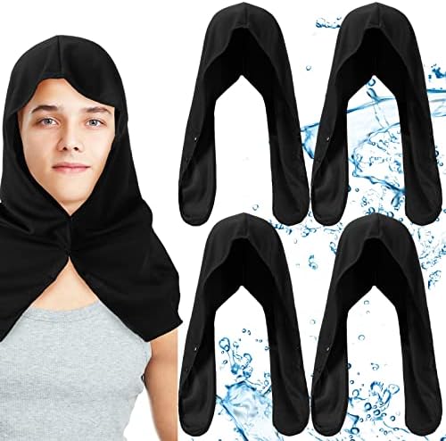 4 пакувања за ладење на качулка крпи за спортски аспиратори за мажи за вратот и лицето пот, потта за глава за ладно крпа, жени