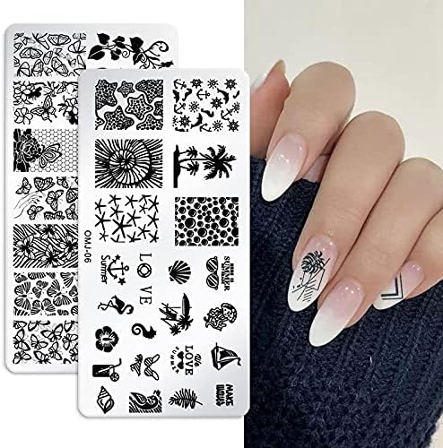 Шаблони за уметност од 1 парчиња нокти за печат на плоча за печатење цвеќе на животински чипка шаблони плочи за маникир за маникир