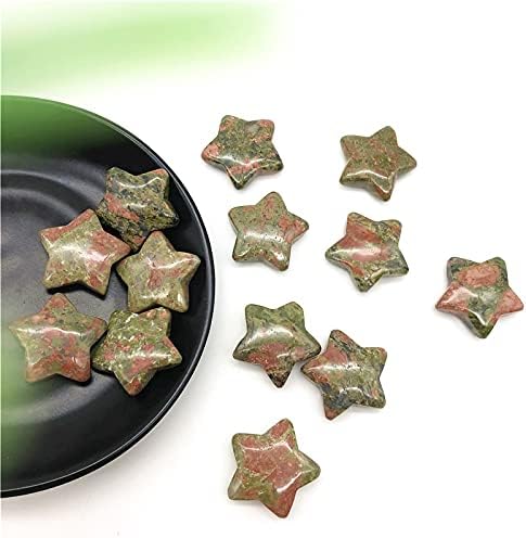 Binnanfang AC216 1PC Природна unakite starвезда во облик на кристален скапоцен камен за лекување камења декор занаети DIY камен природни
