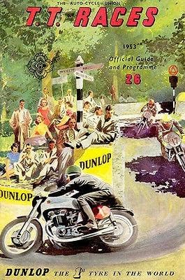 1953 Остров На Човекот ТТ Мотоцикл Трка - Промотивни Рекламирање Магнет