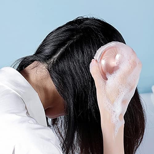 Qksky тркалезна медуза форма коса шампон четка силиконски влакната на воздухот перница Акупоинт глава Скалп масажа масажа чистење чистење чешел