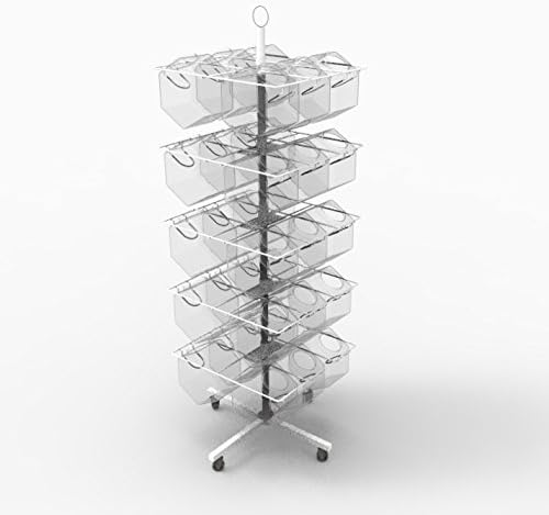 FifturedIsPlays® Кофа за ротирање на решетката, метална решетка за малопродажба со пластична отпадоци од 30 парчиња 101254+30x19485