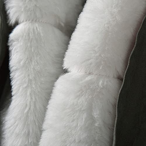Foviguo плус палто со големина, долги ракави свадба XMAS Opemaut ladie е линија ладно џеб удобно удобно палто