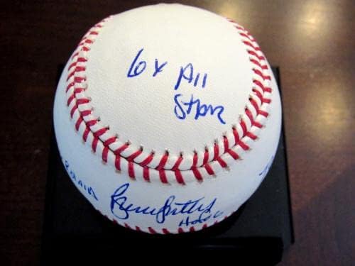 Брус Сатер Чикаго Младенчињата Стл Картички Бравес Хоф Стат Потпиша Авто Омл Бејзбол Јса-Автограм Бејзбол