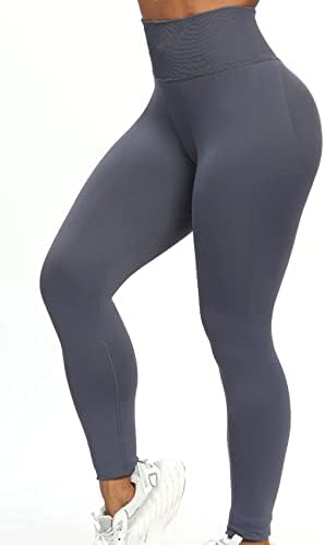 JGS1996 Womenените пискање на задниот дел од кревање беспрекорни хеланки плен со високи половини за вежбање јога панталони