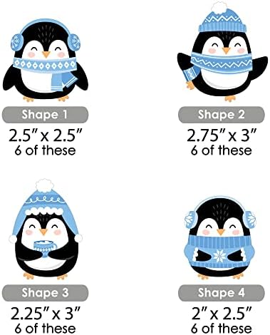 Голема точка на среќа Зимски пингвини - Одмори во форма на DIY и Божиќни забави - 24 брои