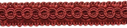 Декопро 13,5 јарди од 1/2 инчен бургундски основен трим декоративен Gimp плетенка, стил 0050sg Боја: Руби - Е10,