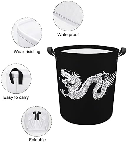 Кинеска змеј силуета Голема алишта за алишта за перење, заплена за перење, организатор на играчки за корпи за складирање