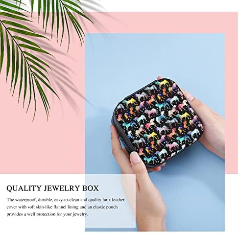 Rainbow Galaxy Unicorsенски премија за жени Премиум за мали накит за кутии за складирање на ѓердан Организатор за складирање мини