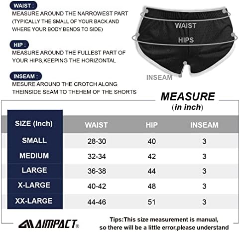 AimPact Mens Mesh Booty Shart Sharts 3 Inch Dange Struts Shorts со сплит страни