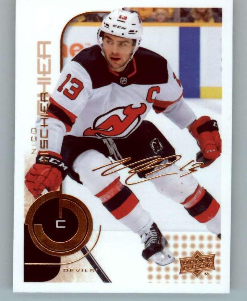 2022-23 Горна палуба МВП 20-годишнина 53 Нико Хишиер Newу Jerseyерси ѓаволи НХЛ хокеј за тргување со картички