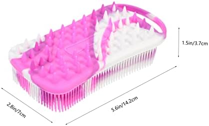 Doitool силиконски ексфолијатор Виолетова возрасни влакната четка мажи кожа влажна бања жени и суви додатоци за ексфолијација