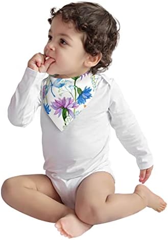Аутенстерски памук бебешки бибс Акварел сина цвет змеј, бебе бандана, биб, биб, заби за храна, биб