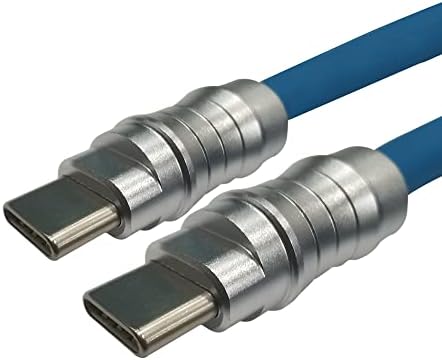 WLGQ USB тип Ц до типот C PD100W силиконски материјал пријателски за кожата, за брзо полнење кабелска метална приклучок за таблети USB-c