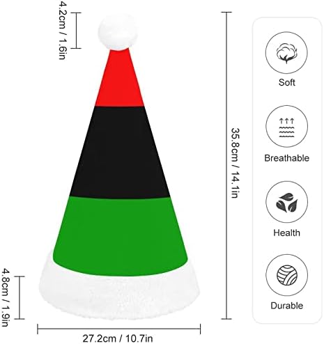 Пан Африканско Знаме Божиќна Капа Персонализирана Капа На Дедо Мраз Смешни Божиќни Украси