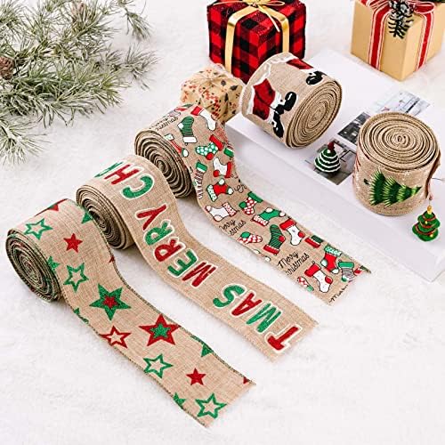 Божиќна декорација на xios 2022 Божиќни украси цртани налепници за постелнина лента креативна Божиќна лента за елка