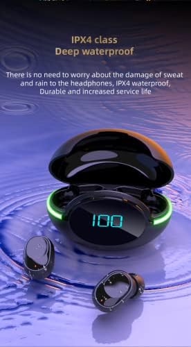 Точно Безжични Слушалки Bluetooth 5.3 Слушалки Контрола На Допир Со Безжично Полнење СЛУЧАЈ IPX4 Водоотпорен Стерео Слушалки Во Уво Вграден Микрофон