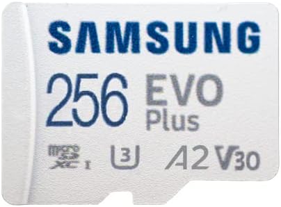 Samsung evo+ Плус 256gb MicroSD Мемориска Картичка За Samsung Phone Работи Со Galaxy S20 Fan Издание 2022, A53 5G Телефонски Пакет