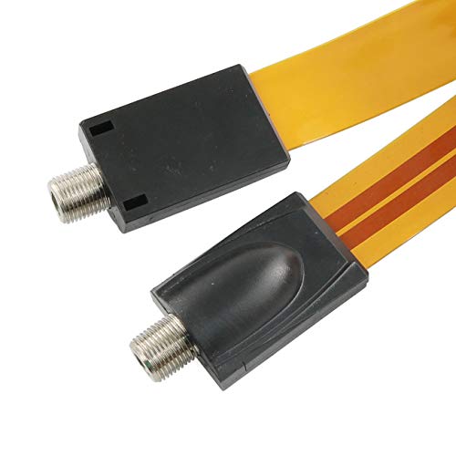 E-Outate RG6 Ultra-Thin Flat Wire Coaxial Cable TV Satellite Line F Femaleенски конектор одговара на вратите и Виндоус 12,6 инчи