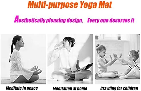 Дами мека јога мат, подлога за медитација за дома и отворено, не лизгање лесно чисто истегнување теписи килими, дебел тренингот плови