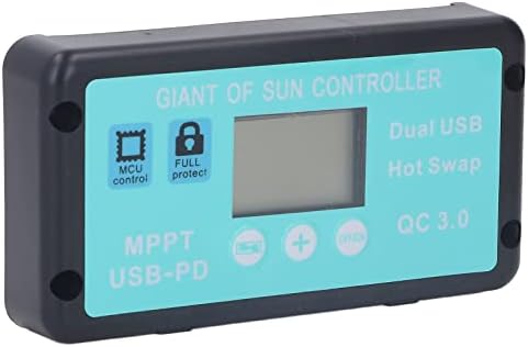 12v 24v MPPT Контролер За Соларно Полнење Алуминиум Професионален USB PD QC3. 0 Регулатор На Соларен Панел Со ЛЦД Дисплеј