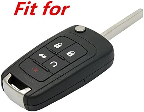 WFMJ 2PCS црн силикон за Chevrolet Camaro Cruze Malibu Sonic Volt 5 копчиња Паметен далечински флип клуч за покривање на ланецот FOB