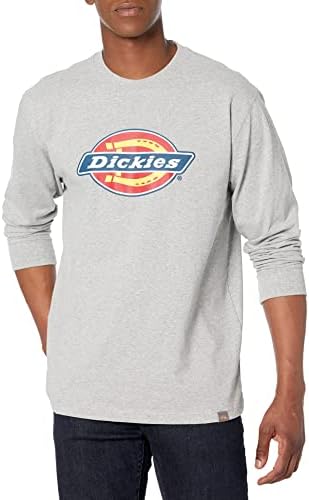 Дикис маица за лого на лого со долг ракав за мажи