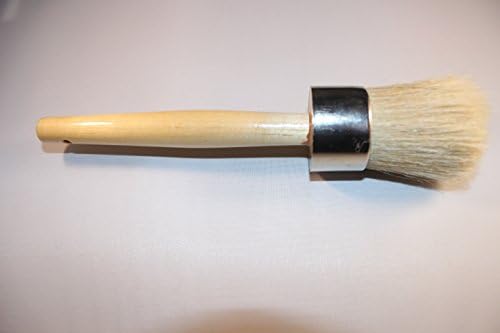 Tecquint 1,5 инчен дијаметар тркалезна четка со восок со рачка од дрва и 50 mm hog tristle коса