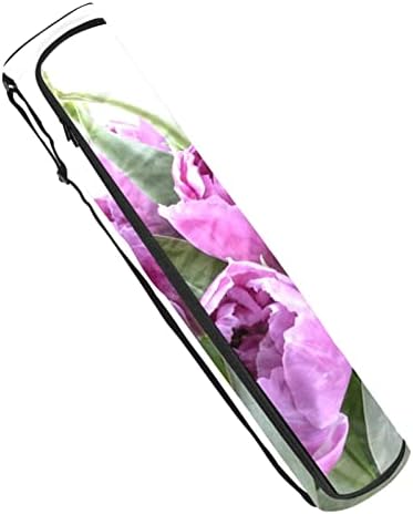 Виолетова лале цвет цвет јога мат носач торба со рамената лента за јога мат торба торба торба плажа торба