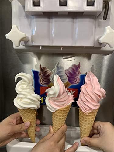 MVCKYI Комерцијална countertop 3 Машини за сладолед, 350 парчиња/ч мека услуга за сладолед со ЛЦД екран, замрзнато ладење на воздухот замрзнат