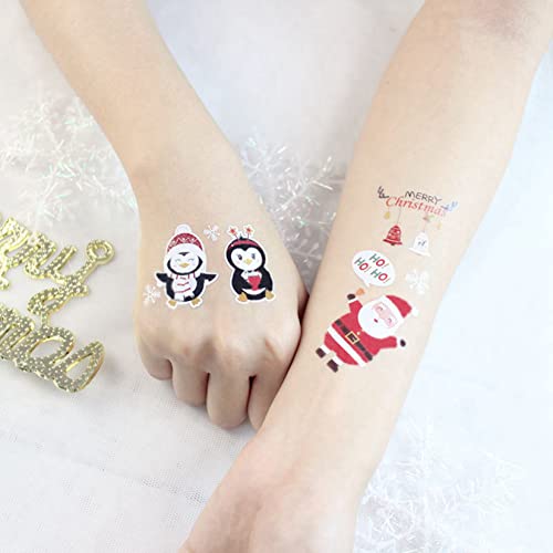 Светлечки Божиќни Привремени Налепници За Тетоважа Поставете Снегулка Од Дедо Мраз Елен Снешко За Божиќен Празник Декор За Забави