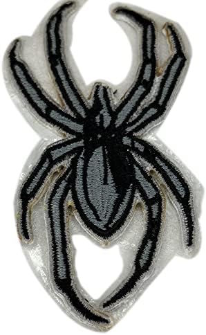 Црна вдовица - пајак црна вдовица везена уметничка дела железо -на/шива -на лепенка - 3,75 “