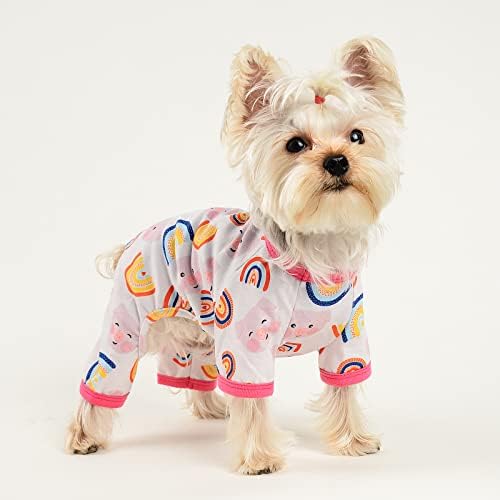 Кучиња пижами за мали кучиња, облека за девојчиња момче кучиња, мека истегнување чихуахуа облека пижами, пролетно лето слатко кученце